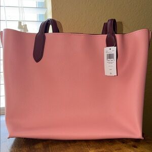 Coach Women’s Willow Tote Bag in Brass/Candy Pink Multi, C0692, NWT